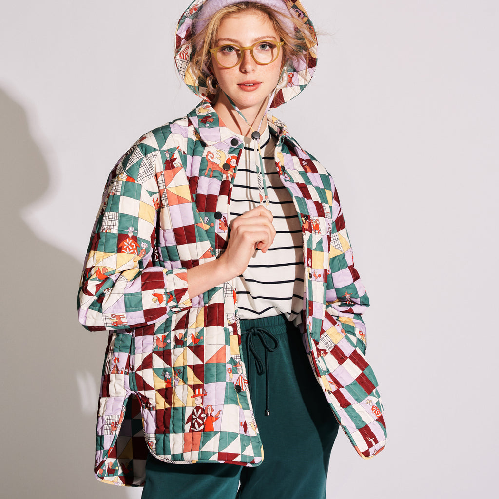 A LIFE QUADRATIC  - QUILTED BOXY JACKET